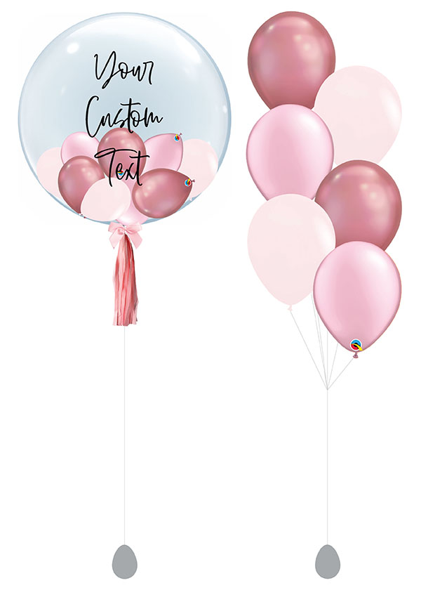 [SET] Customised 24" Pink Blush Bubble Bouquet
