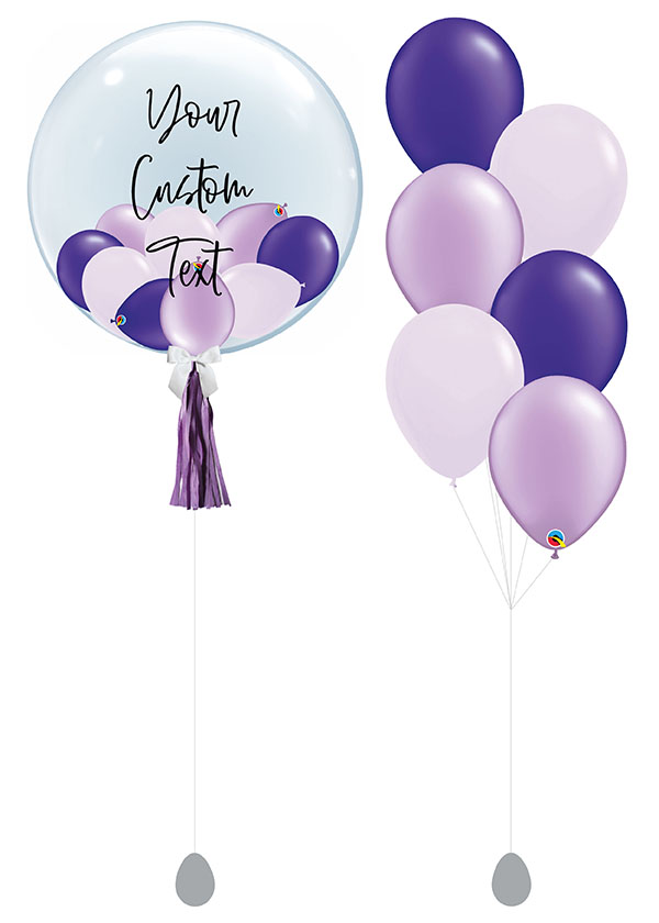 [SET] Customised 24" Lavender Bubble Bouquet