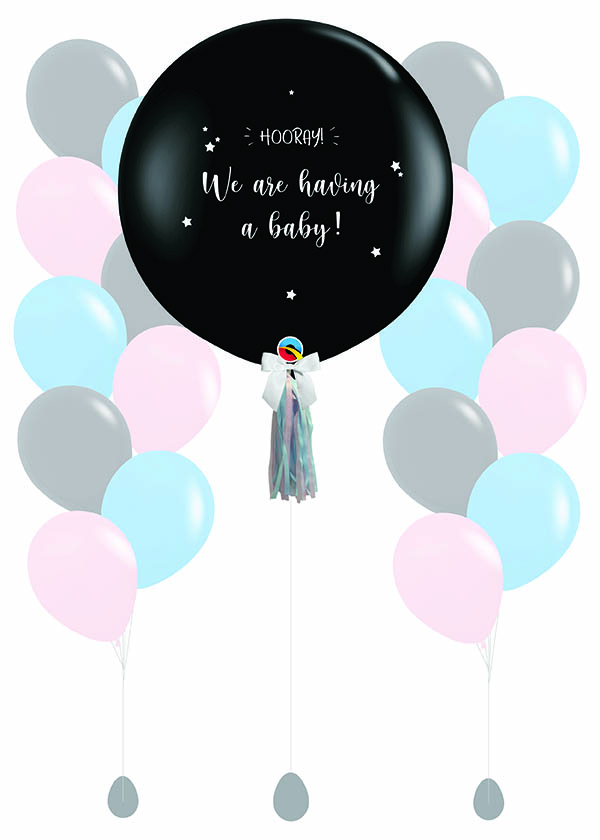 [SET] Gender Reveal Black Balloon