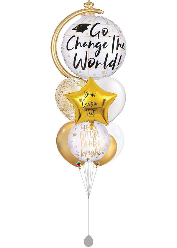 [BOUQUET] Customised Go Change The World Gold & White