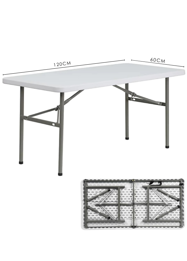 [RENTAL] 120cm x 60cm Foldable Table White $15