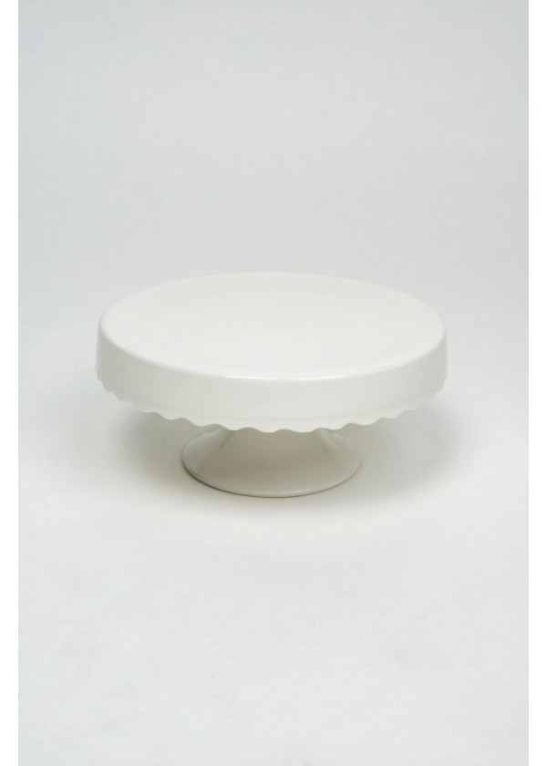 [RENTAL] White Drip Skirting Ceramic Cake Stand $12.00
