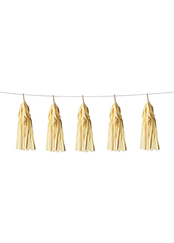 Tassel Tissue Paper Cream [SET OF 5]