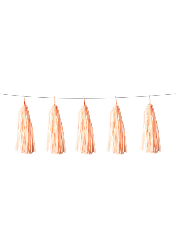 Tassel Tissue Paper Peach [SET OF 5]