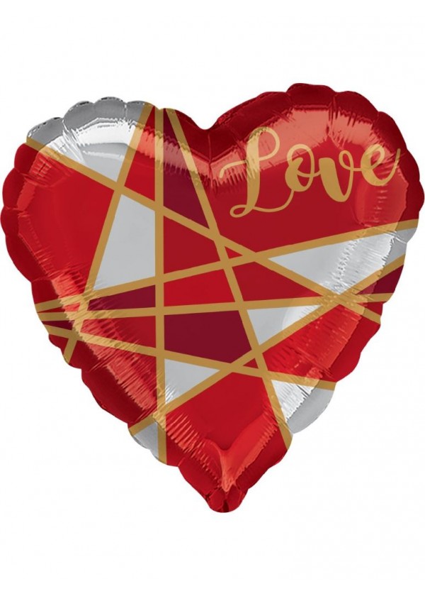 18" Heart Love Lines
