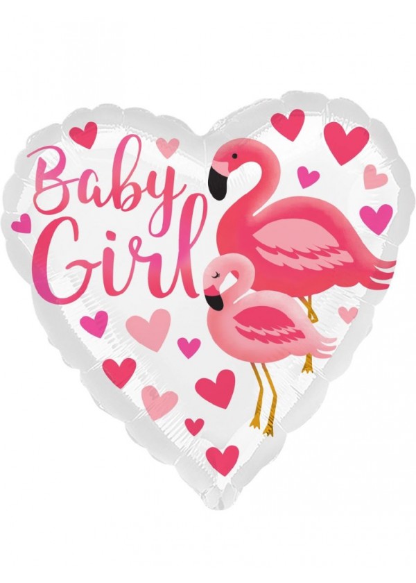 18" Heart Flamingo Baby