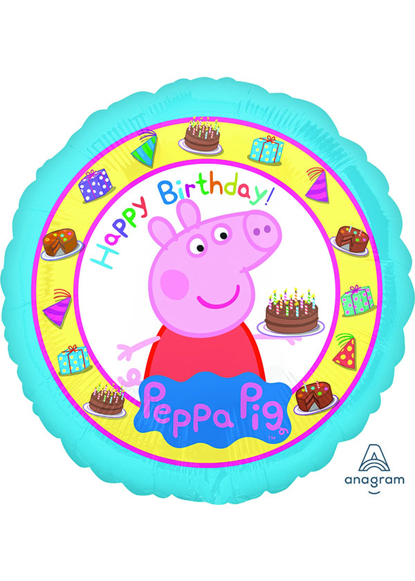 18" Round BDAY Peppa Pig