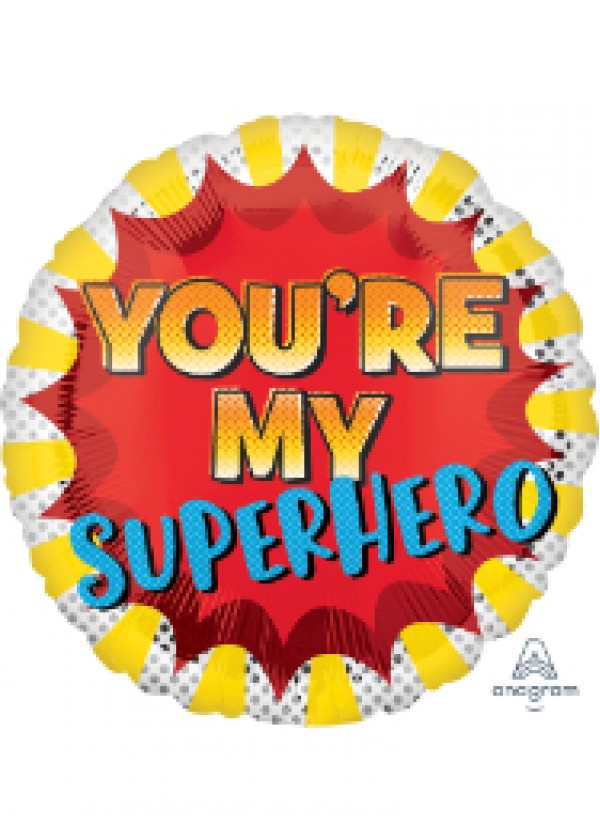 18" Round You're My Superhero