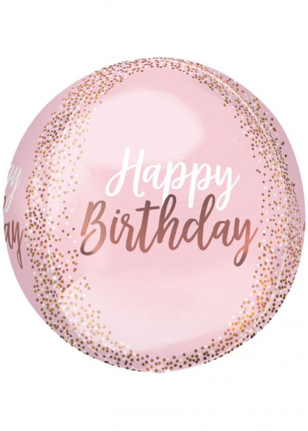 [Orbz] 15" x 16" HBD Pink Glitter