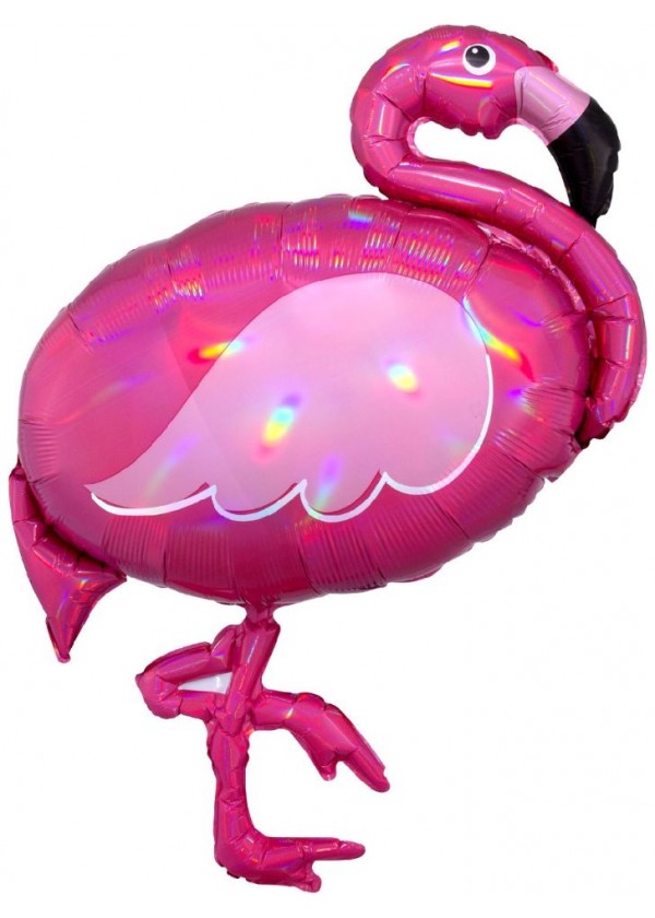 [Supershape] Holographic Iridescent Pink Flamingo 28