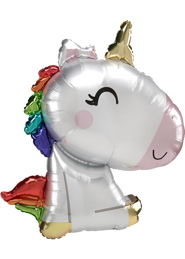 [Supershape] Satin Sitting Unicorn 27" x 29"