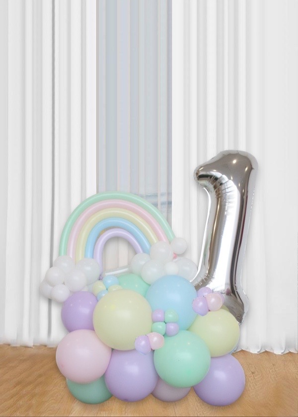 [Organic Balloon Structure] Pastel Rainbow