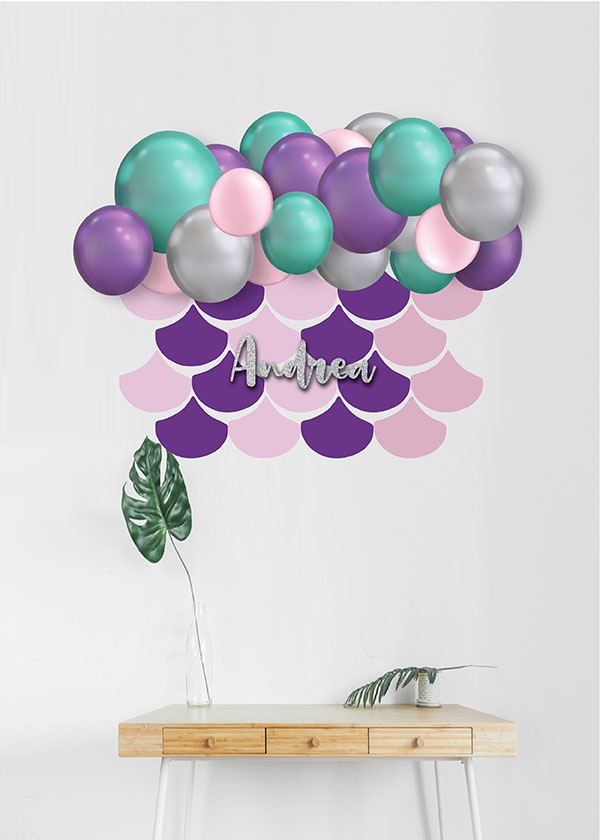 [Organic Balloon Garland] Mermaid Theme