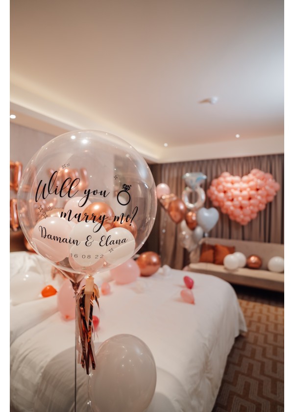 I Heart You Balloon Proposal Package