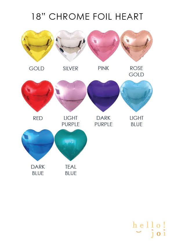 [CUSTOMISED] 18" Metallic Heart Foil