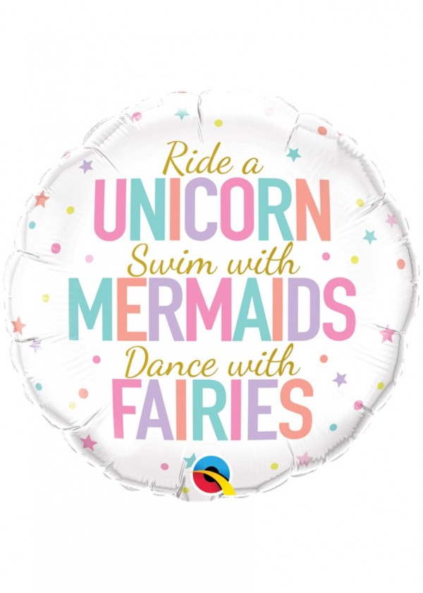 18" Round Unicorn/Mermaids/Fairies