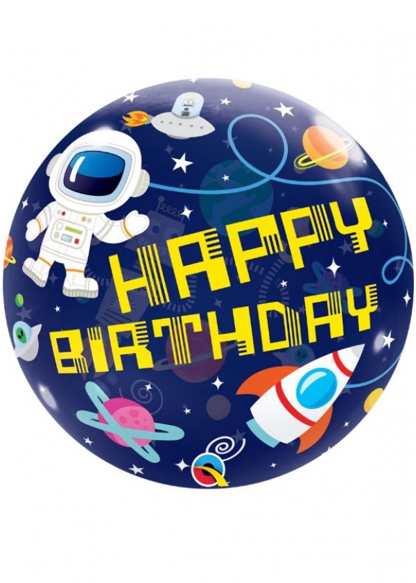 18" Round BDAY Astronaut