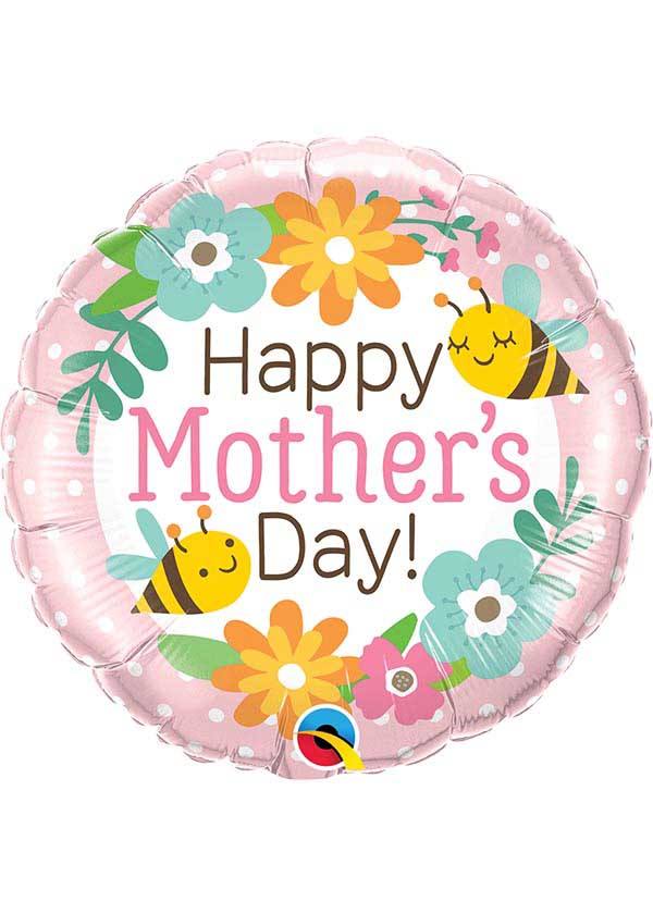 18" Round Mother's Day Bees & Flowers