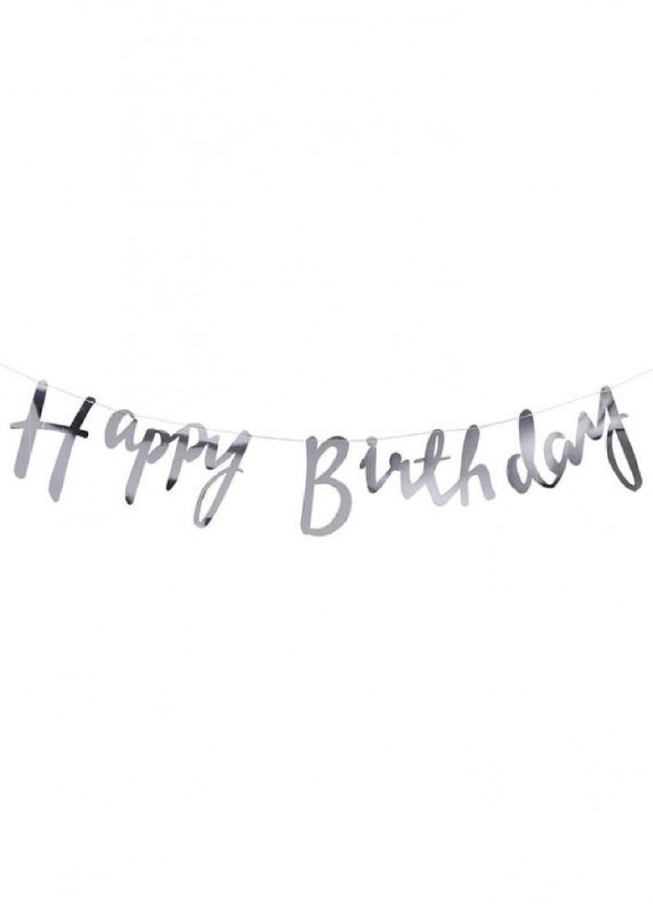 Banner [HAPPY BIRTHDAY] Silver