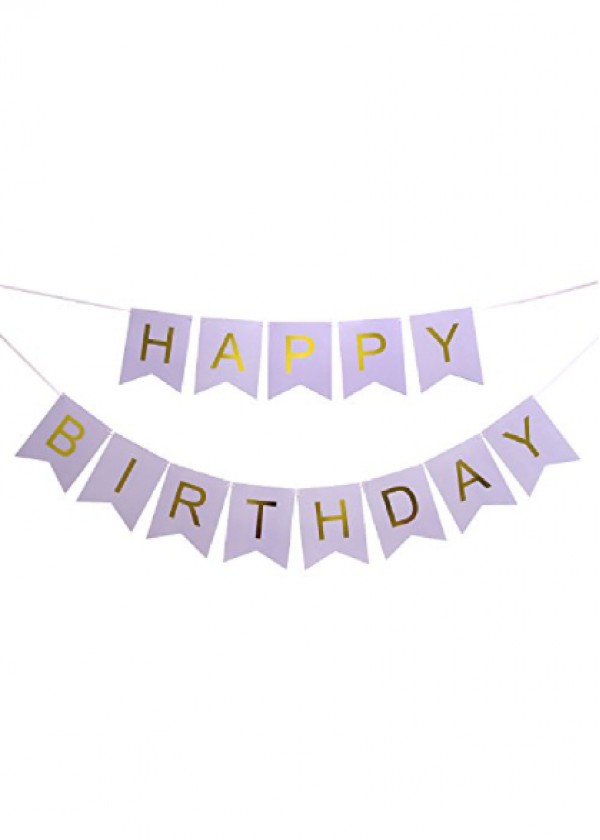 Banner Fish Tail [HAPPY BIRTHDAY] Purple