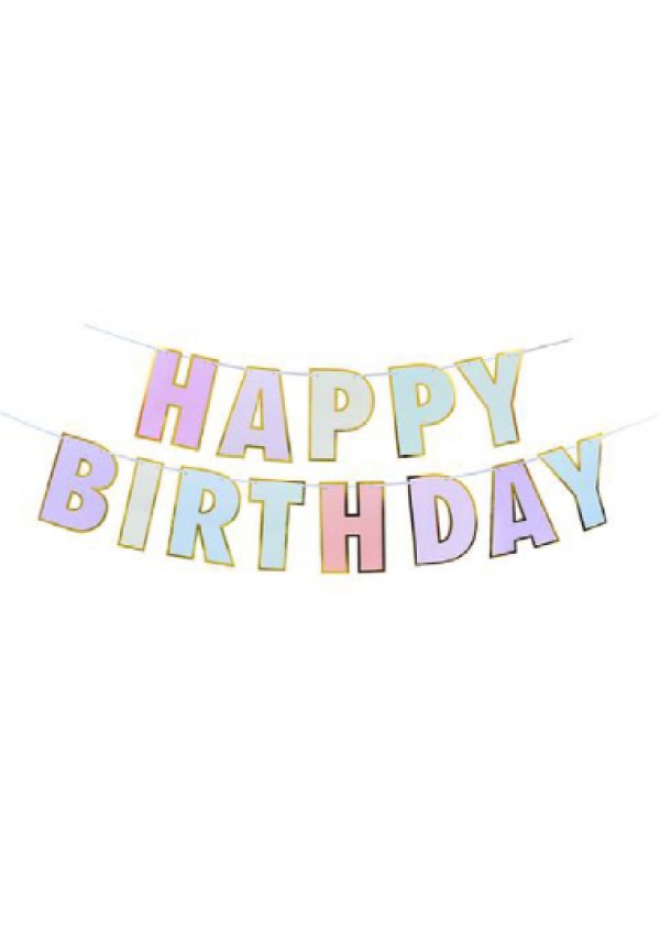 Banner Colourful Pastel Letter [HAPPY BIRTHDAY]