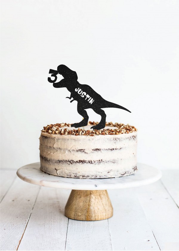 Cake Topper Dino with Age *NAME*