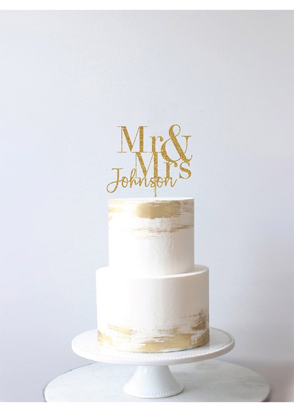 Cake Topper MR & MRS *NAME*