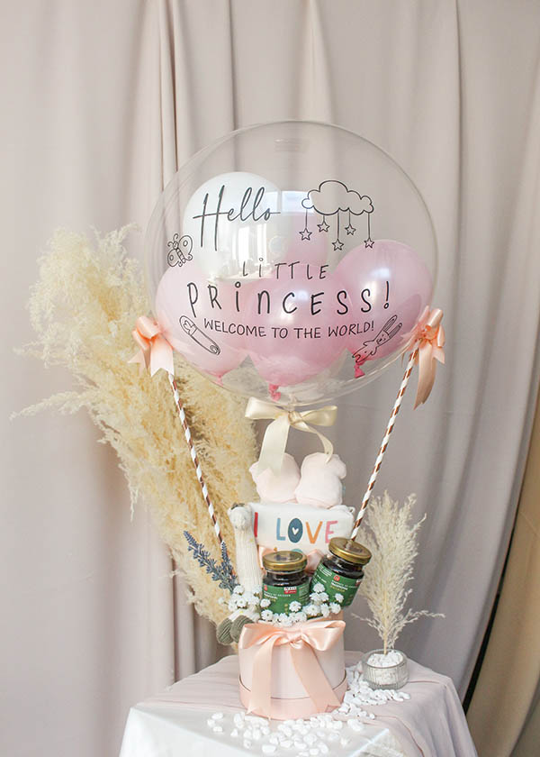 Hot Air Balloon Baby Girl Gift Hamper