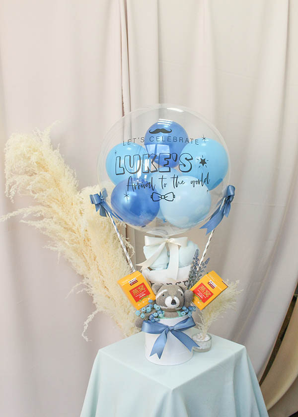 Hot Air Balloon Baby Boy Gift Hamper